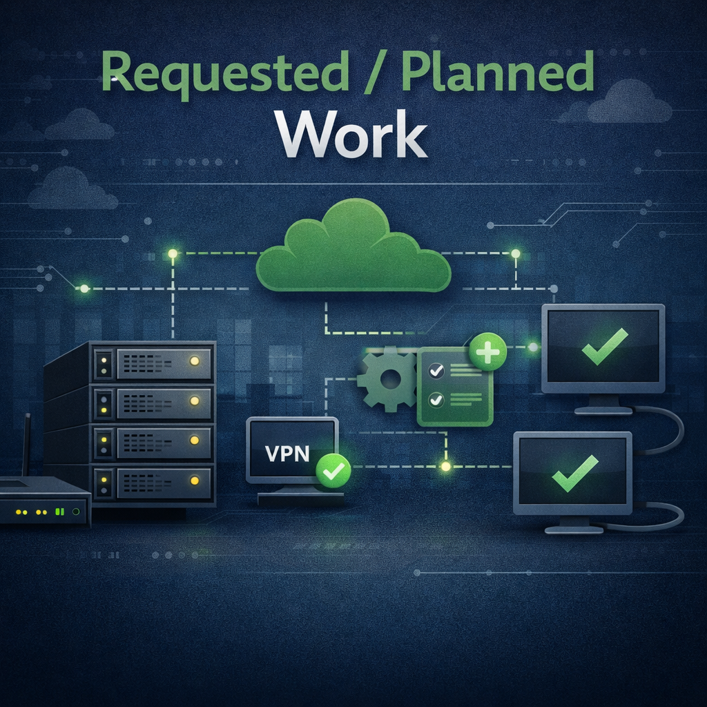 IT support for requested or planned work