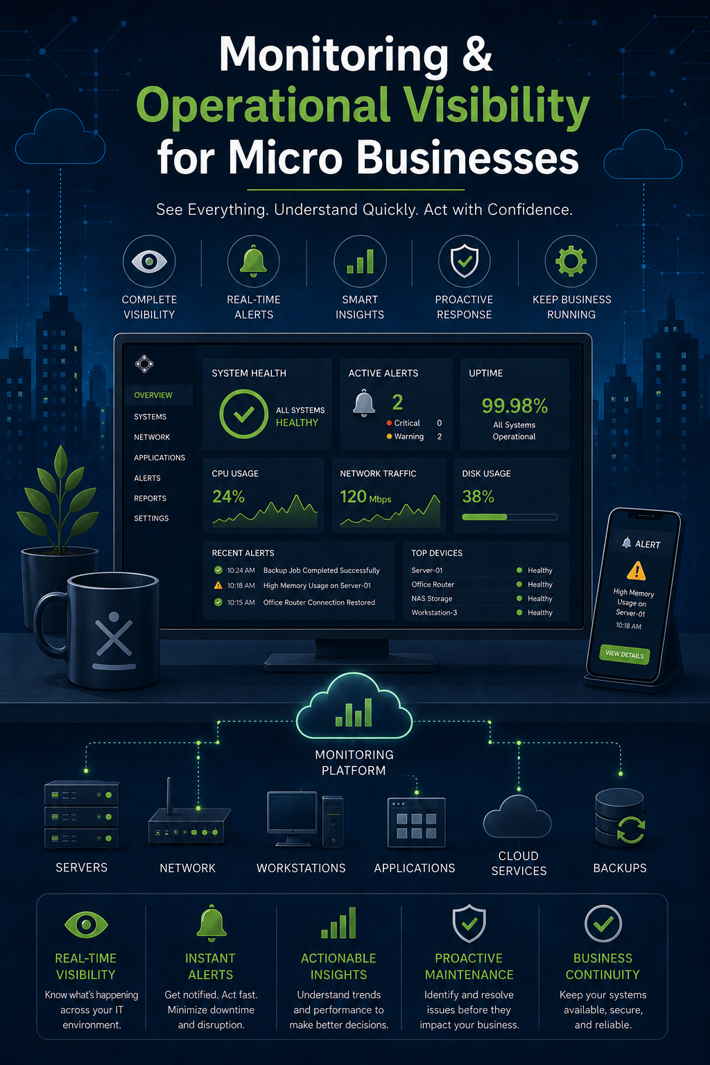 Monitoring and Operational Visibility for Micro Businesses