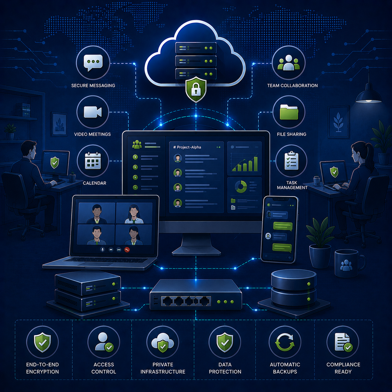 Private Collaboration Platform for Micro Businesses