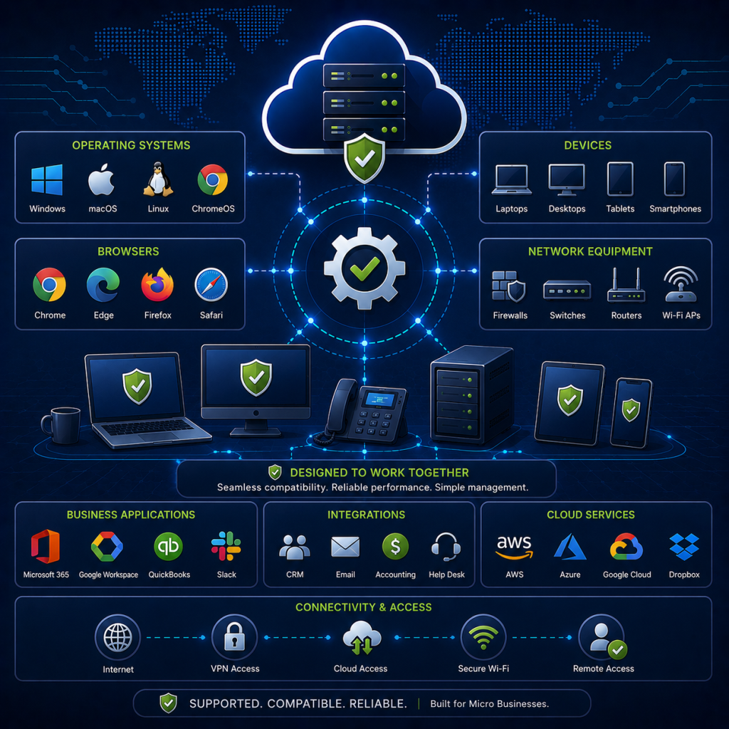 supported platforms and compatibility for Micro Businesses